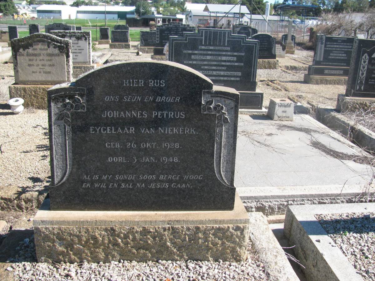 NIEKERK Johannes Petrus Eygelaar, van 1928-1948