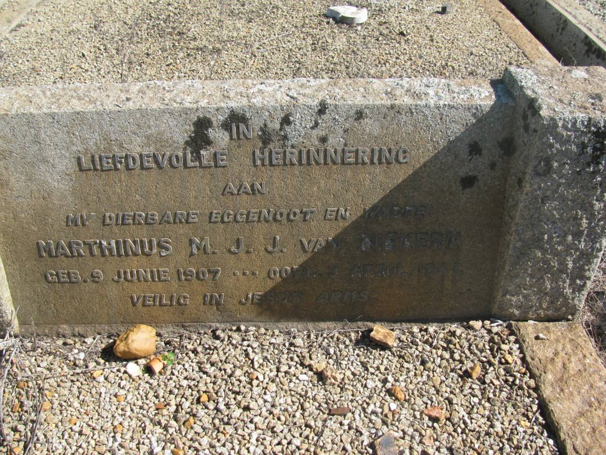 NIEKERK Marthinus M.J.J., van 1907-1941