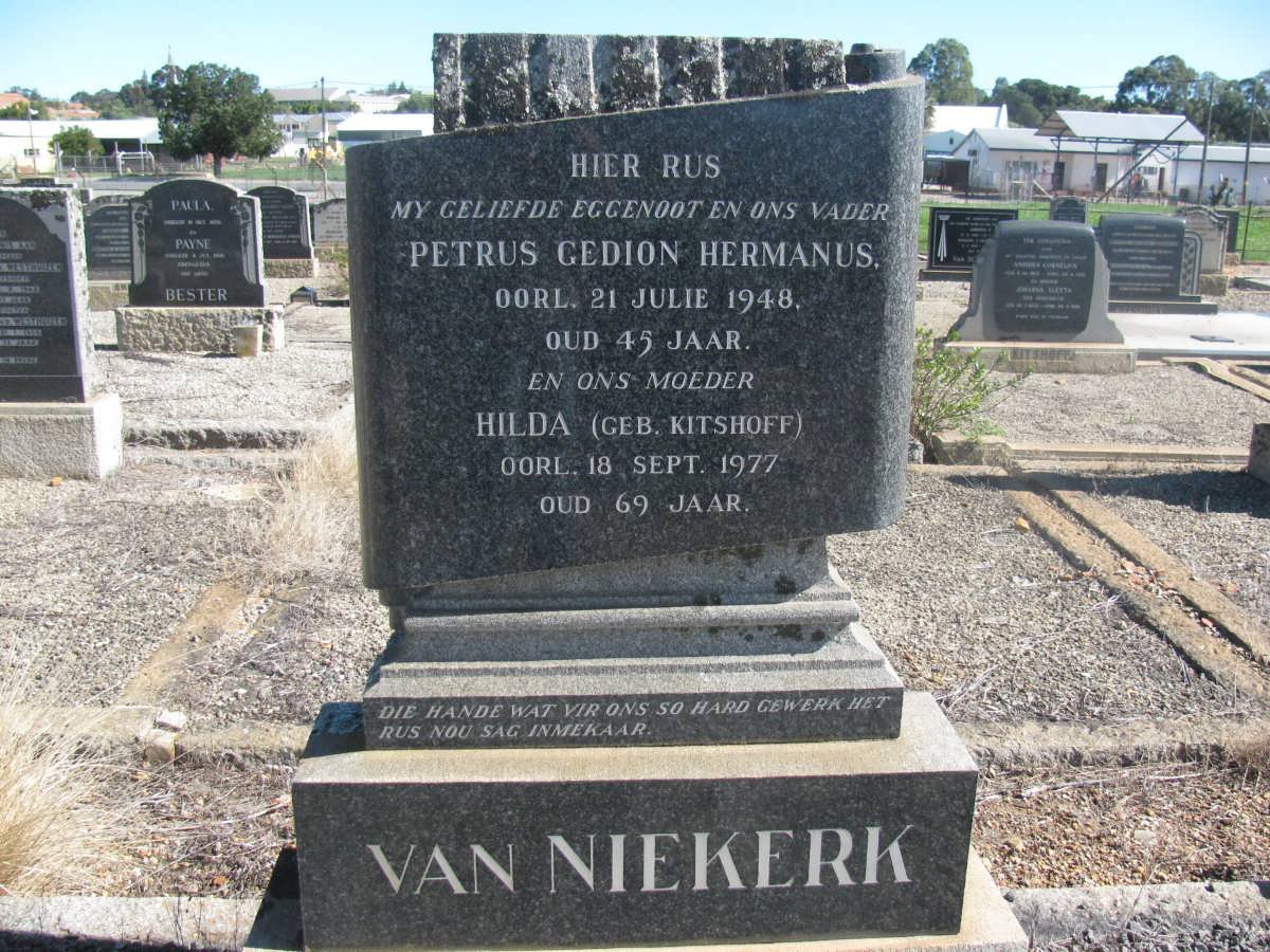 NIEKERK Petrus Gedion, van -1948 &amp; Hilda KITSHOFF -1977