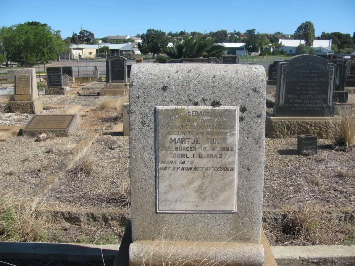 RUST Everhardus Jacobus Johannes 1889-1972 &amp; Martje BURGER 1892-1942