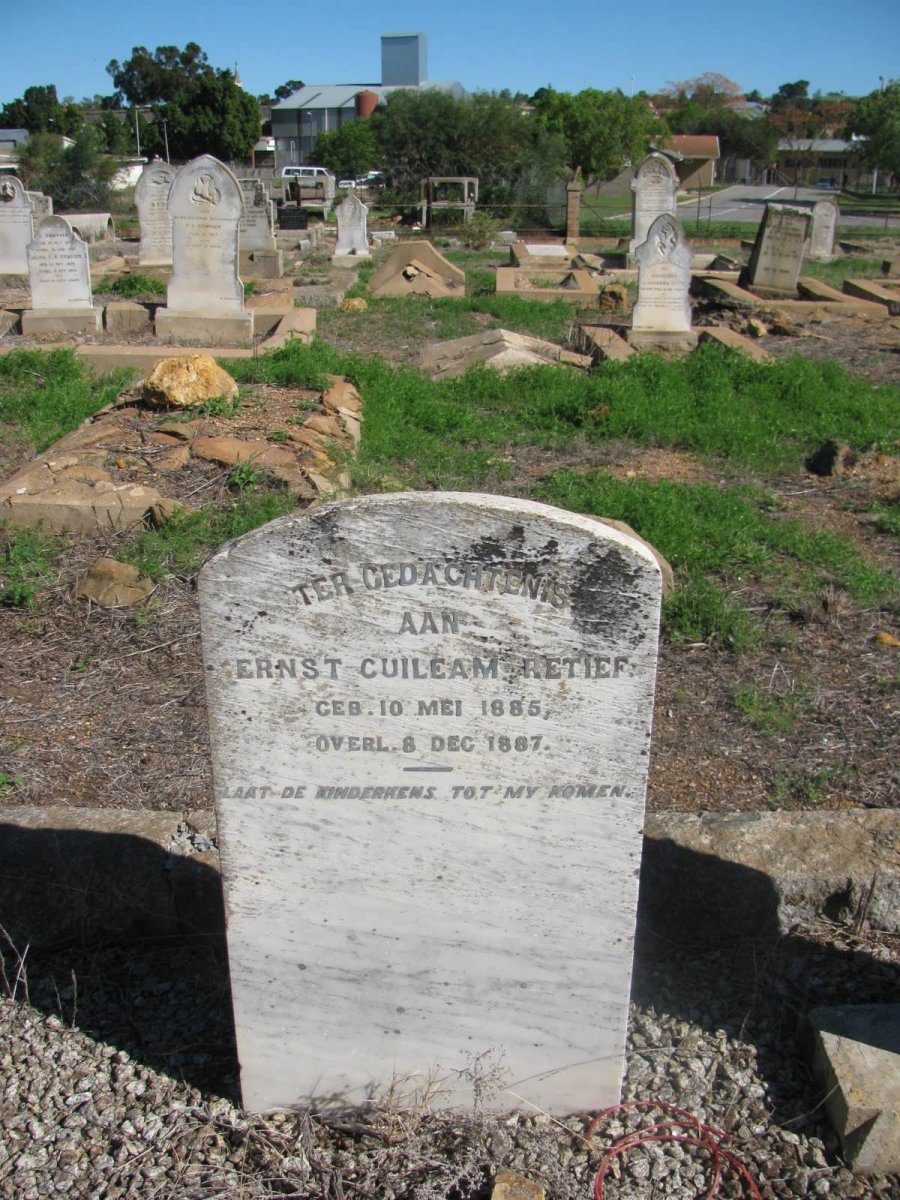 RETIEF Ernst Guileam 1885-1887