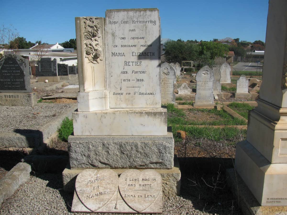 RETIEF Maria Elizabeth nee FURTER 1876-1939