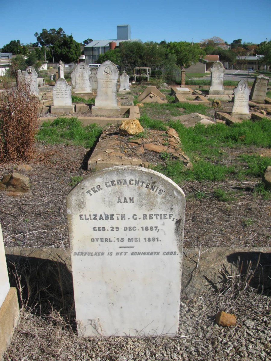 RETIEF Elizabeth C. 1887-1891