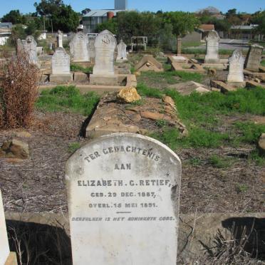 RETIEF Elizabeth C. 1887-1891