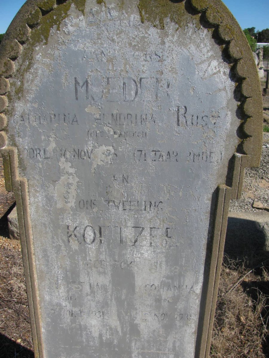 RUST Catharina Hendrina nee HANEKOM :: KOETZEE Aletta 1931-1931 :: KOETZEE Johanna 1931-1931