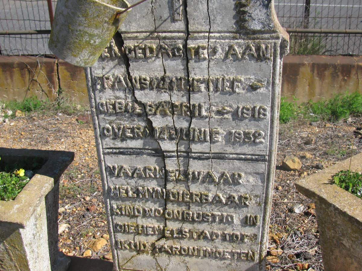 RETIEF Frans 1918-1932