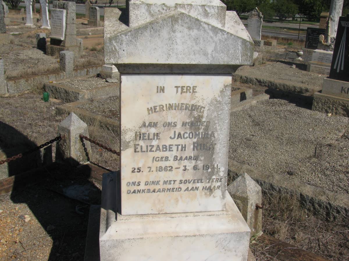 RUST Helie Jacomina nee BAARD 1862-1941