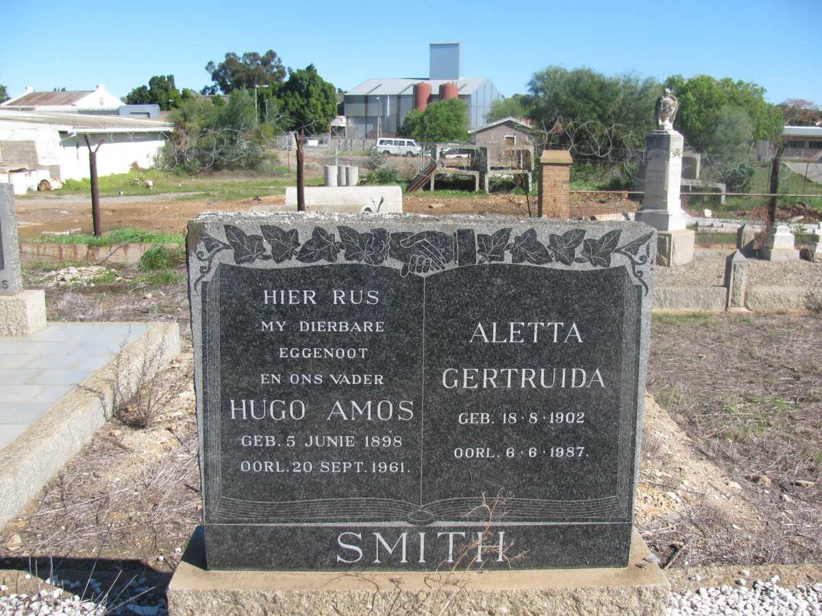SMITH Hugo Amos 1898-1961 &amp; Aletta Gertruida 1902-1987