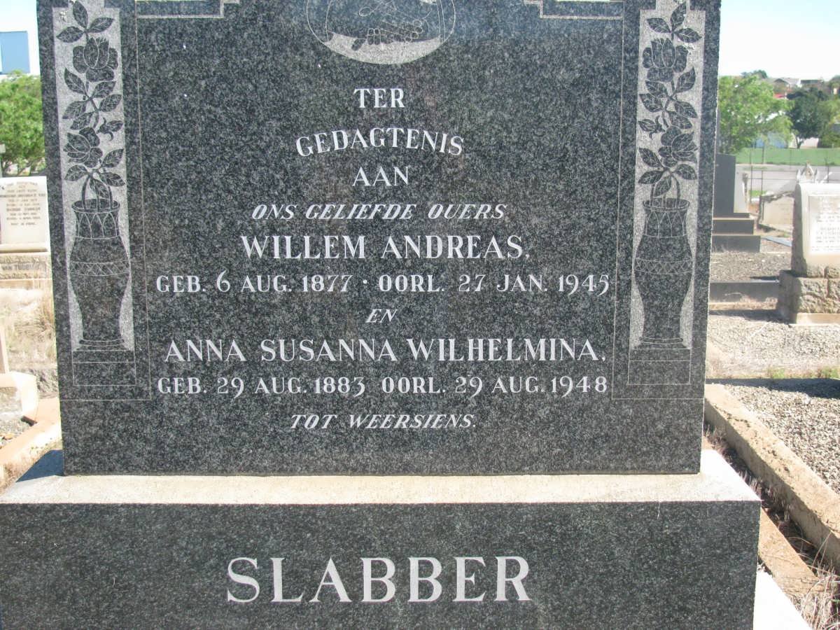 SLABBER Willem Andreas 1877-1945 &amp; Anna Susanna Wilhelmina 1883-1948