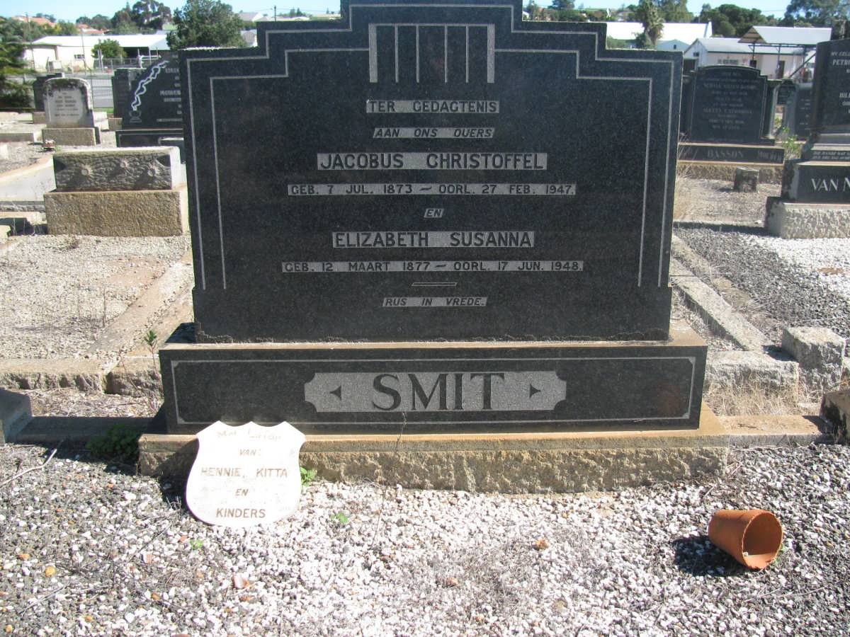 SMIT Jacobus Christoffel 1873-1947 &amp; Elizabeth Susanna 1877-1948