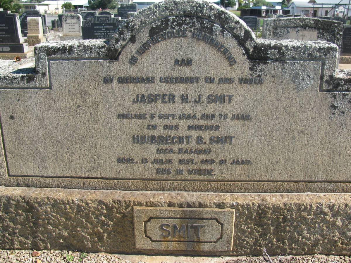 SMIT Jasper N.J. -1944 &amp; Huibrecht B. BASSON -1957