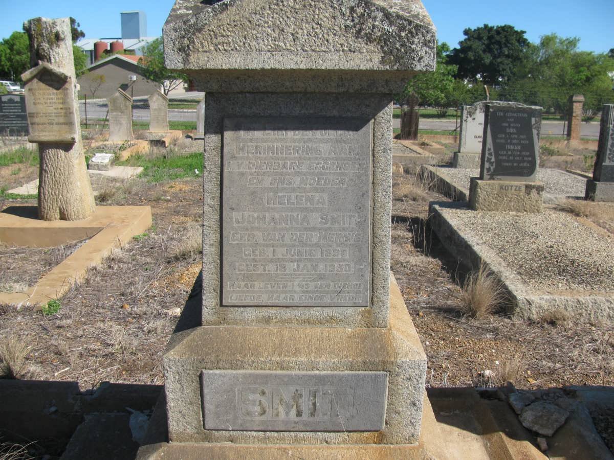 SMIT Helena Johanna nee van der MERWE 1898-1930