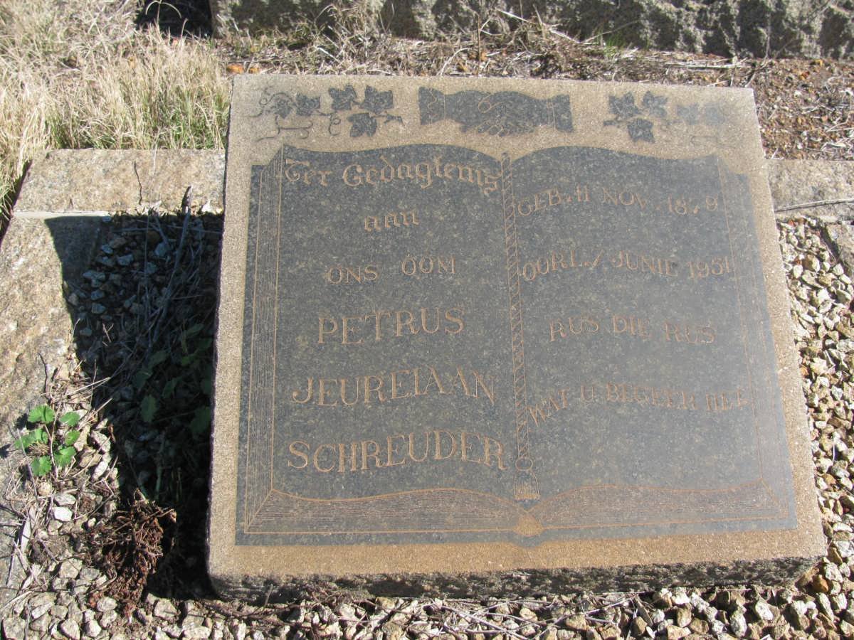 SCHREUDER Petrus Jeureiaan 1879-1951