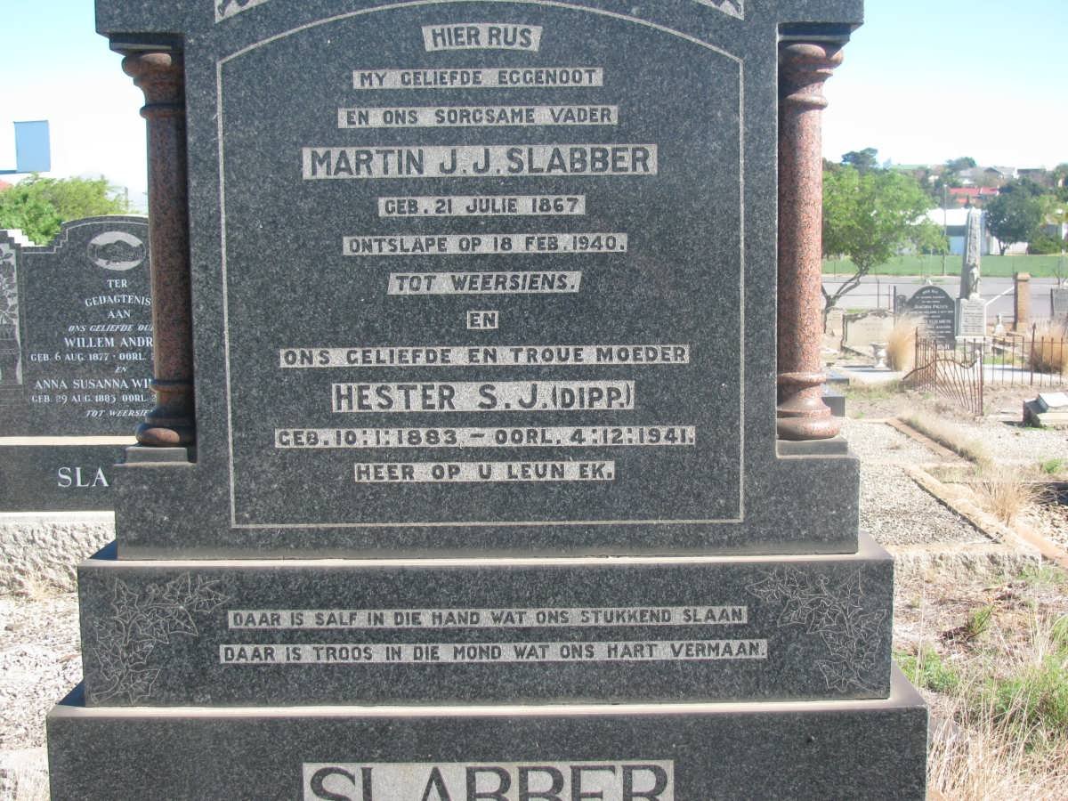 SLABBER Martin J.J. 1867-1940 &amp; Hester S.J. DIPP. 1883-1941