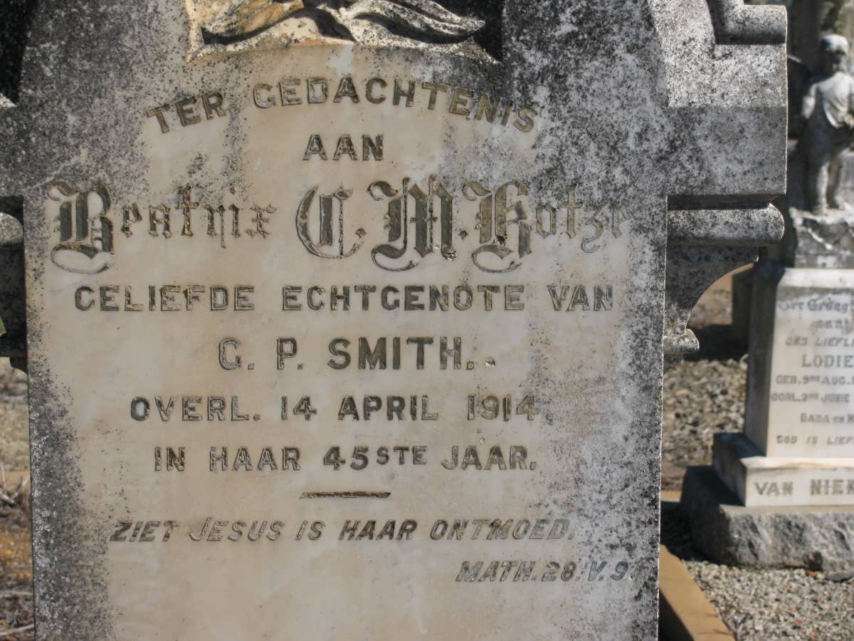 SMITH Beatrix C.M. nee KOTZE -1914