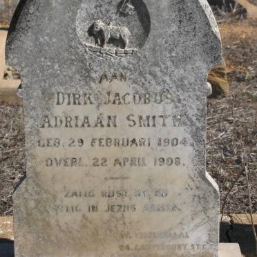 SMITH Dirk Jacobus Adriaan 1904-1908