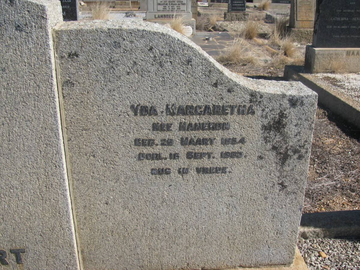 SLABBERT Yda Margaretha nee HANEKOM 1894-1983