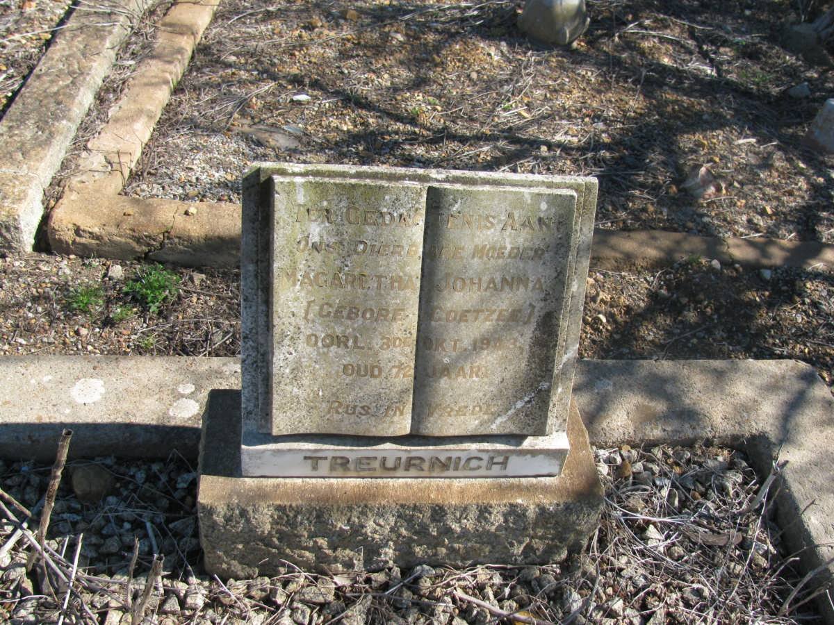 TREURNICH Margaretha Johanna nee COETZEE -1943