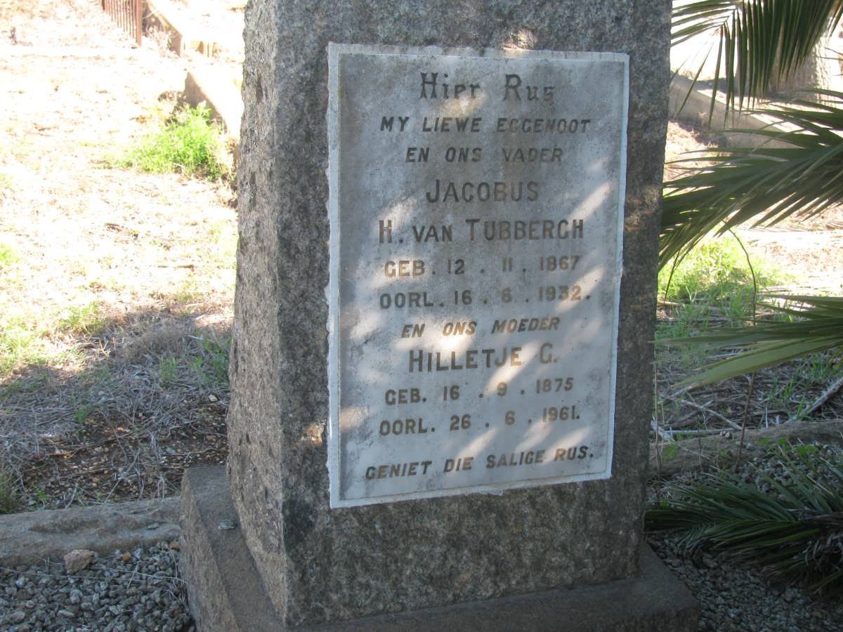 TUBBERGH Jacobus H., van 1867-1932 &amp; Hilletje G. 1875-1961