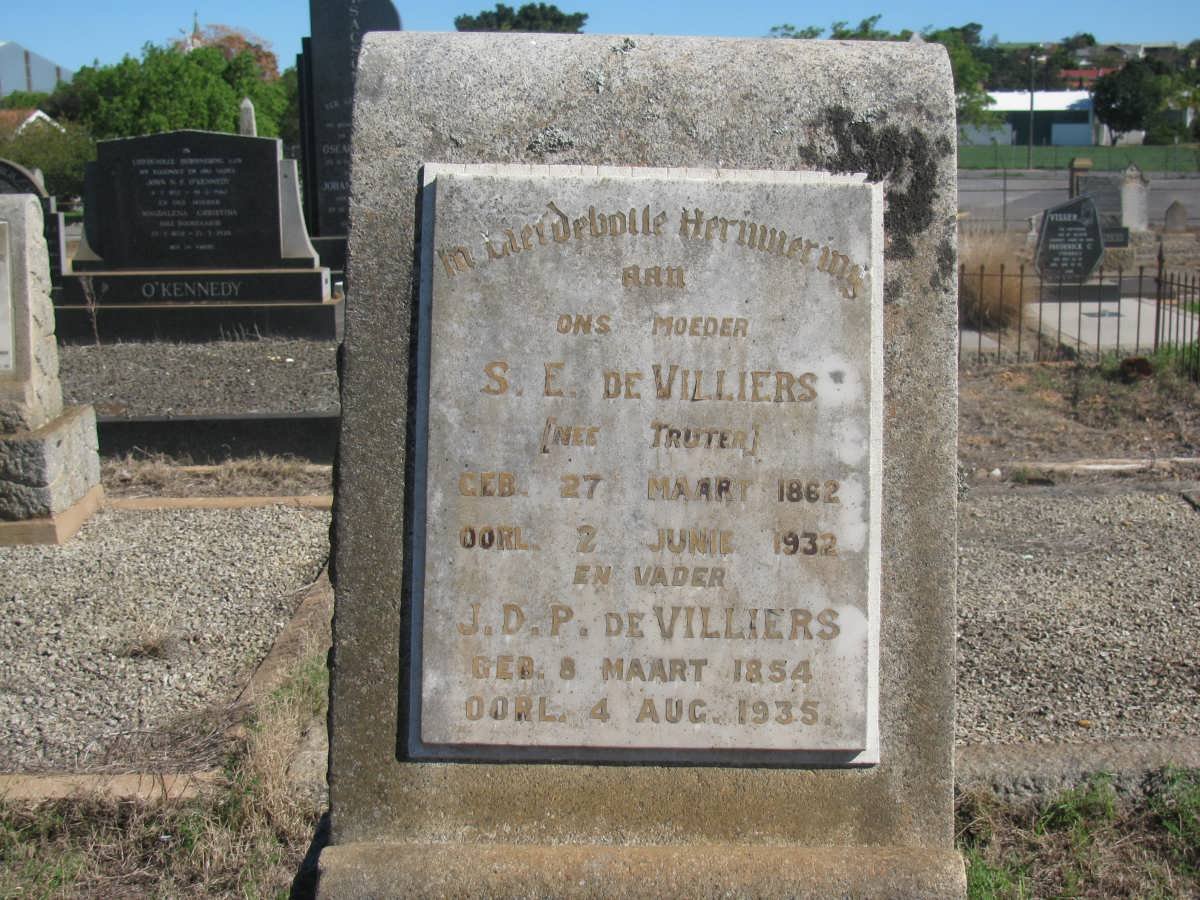 VILLIERS J.D.P., de 1854-1935 &amp; S.E. TRUTER 1862-1932
