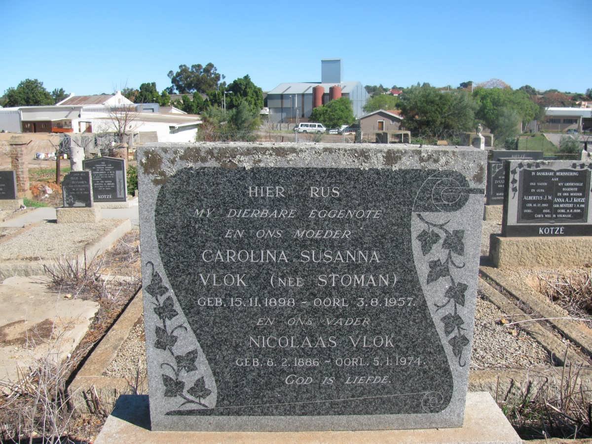 VLOK Nicolaas 1886-1974 &amp; Carolina Susanna STOMAN 1898-1957