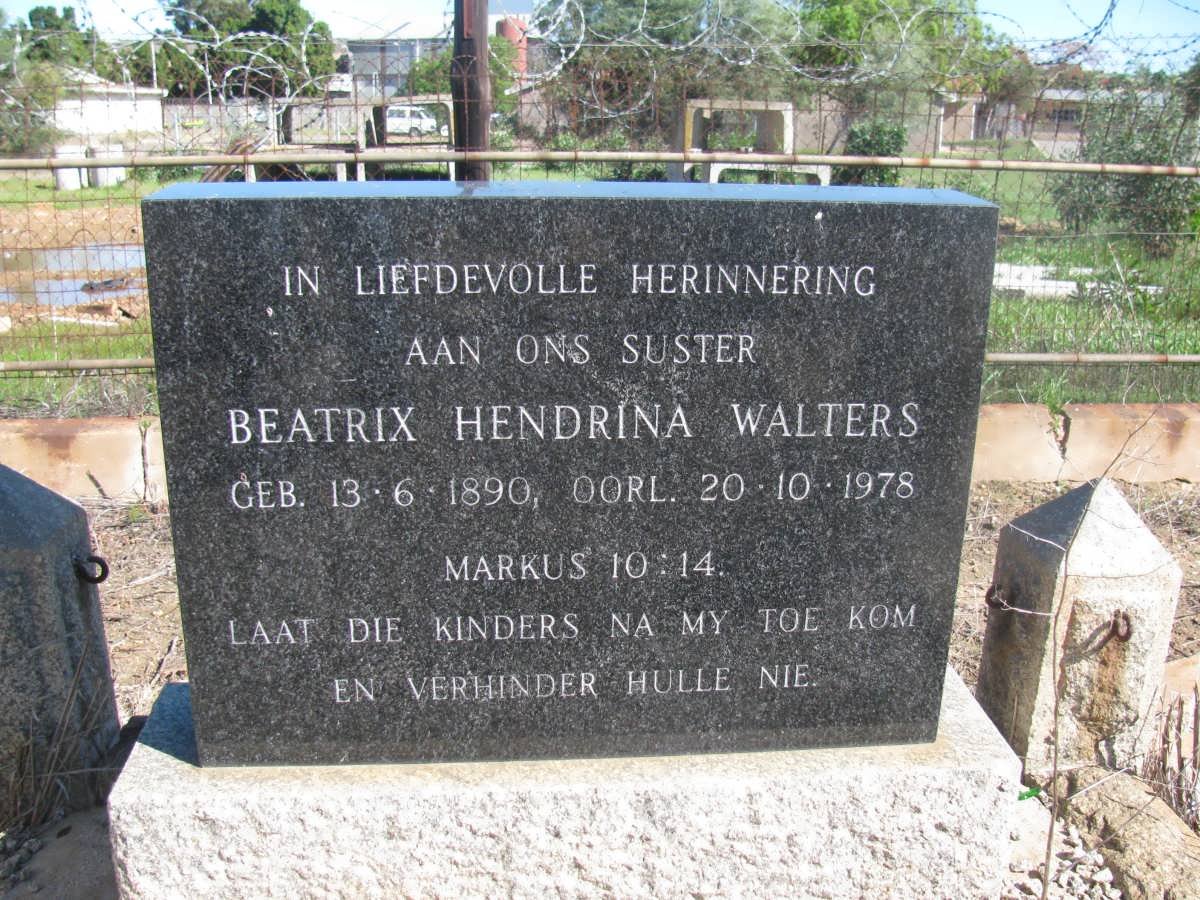 WALTERS Beatrix Hendrina 1890-1978