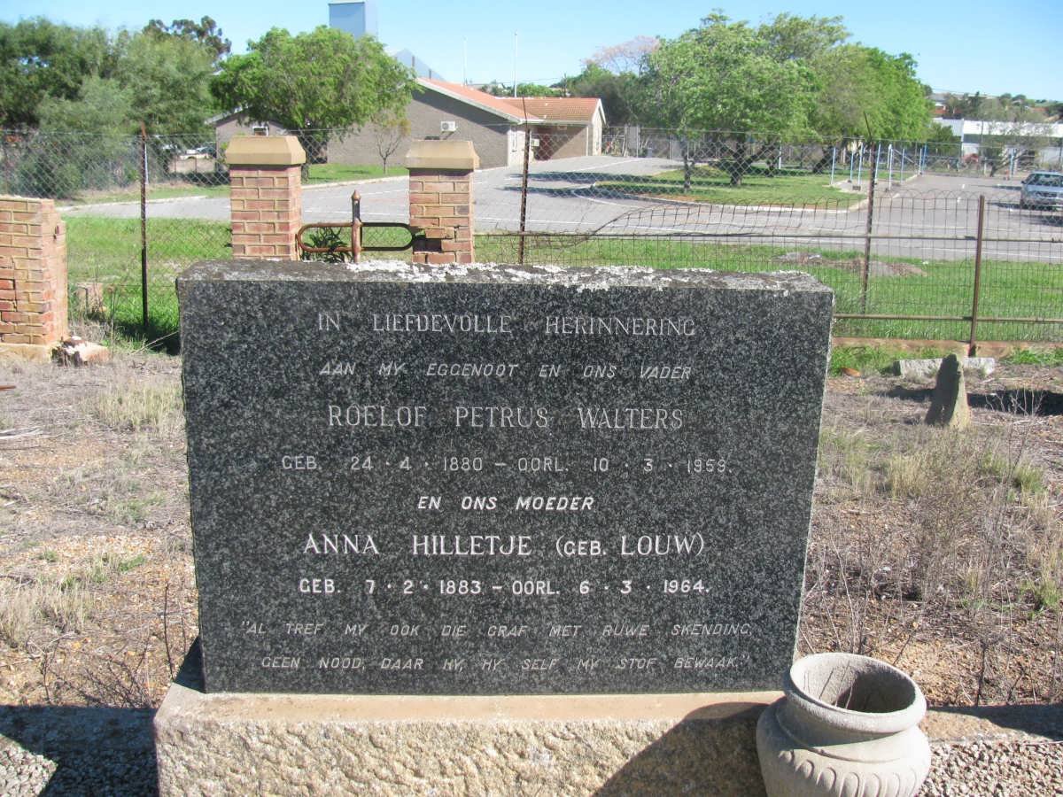WALTERS Roelof Petrus 1880-1959 &amp; Anna Hilletje LOUW 1883-1964