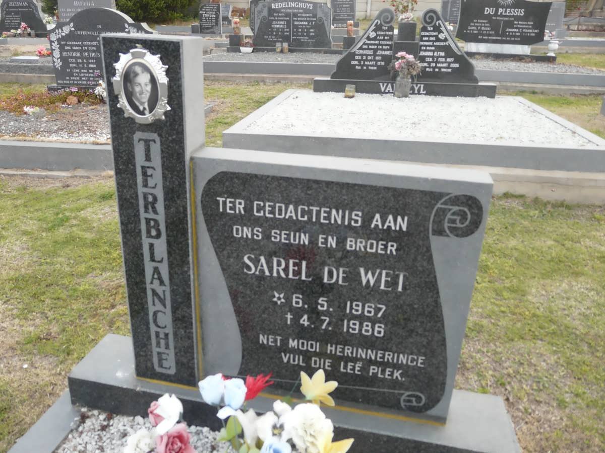 TERBLANCHE Sarel de Wet 1967-1986