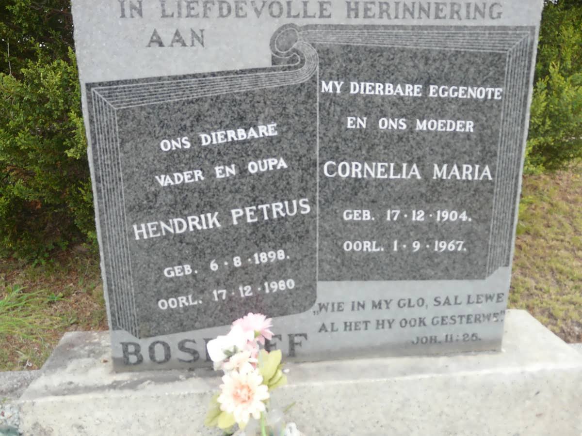 BOSHOFF Hendrik Petrus 1898-1980 &amp; Cornelia Maria 1904-1967