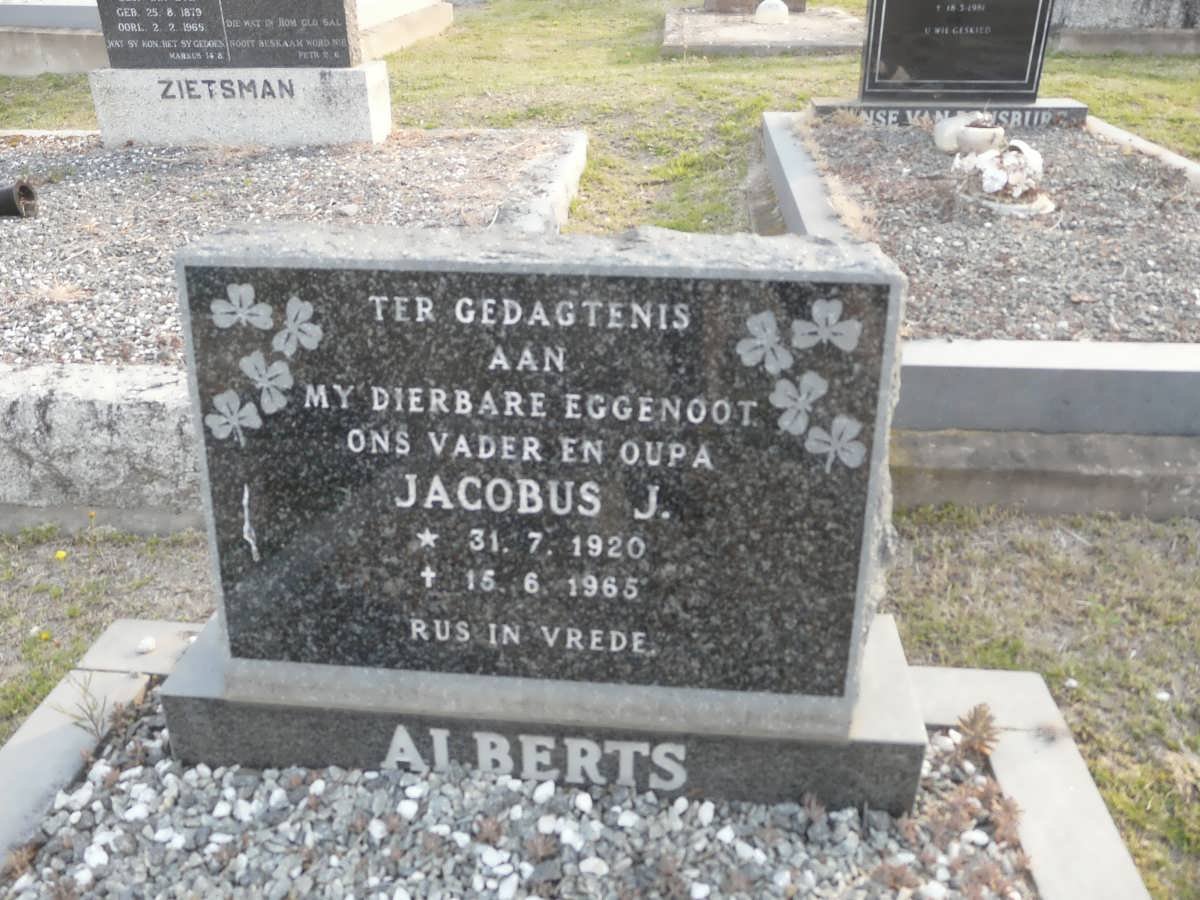 ALBERTS Jacobus J. 1920-1965
