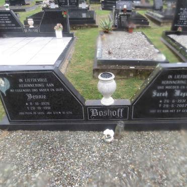 BOSHOFF Bennie 1926-1991 & Sarah Magrieta 1931-2007