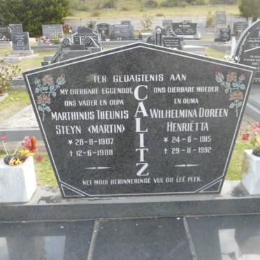 CALITZ Marthinus Theunis Steyn 1907-1988 &amp; Wilhelmina Doreen Henriëtta 1915-1992