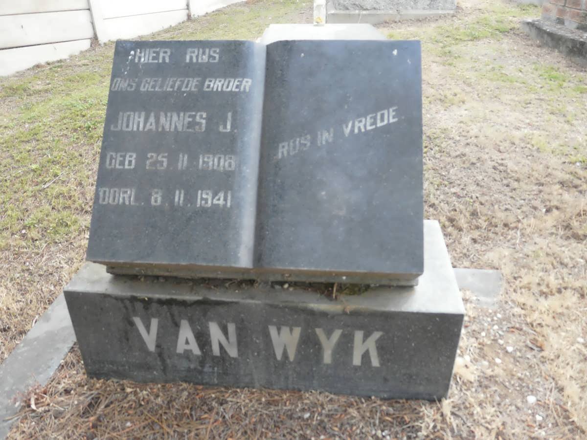 WYK Johannes J., van 1908-1941