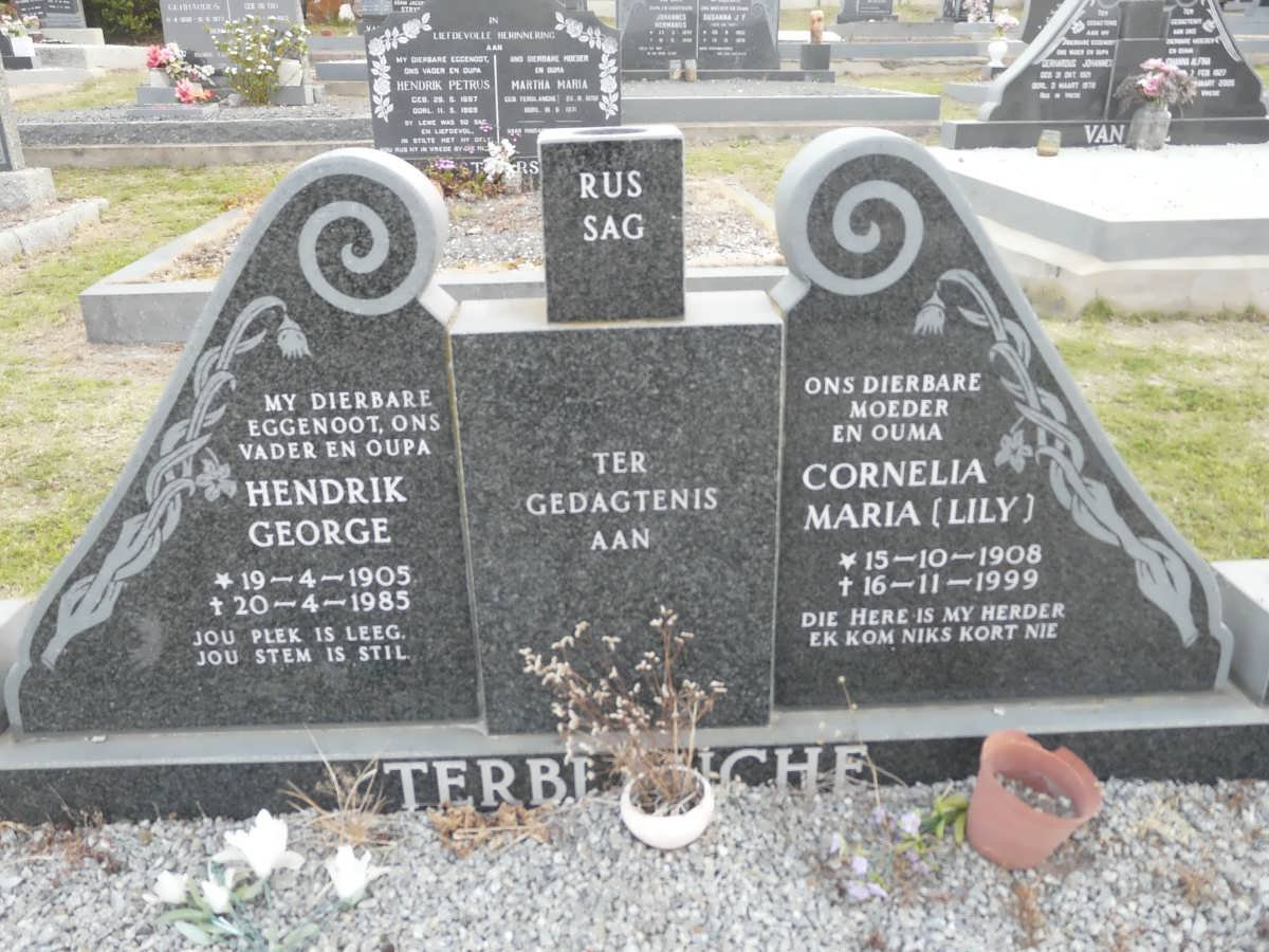 TERBLANCHE Hendrik George 1905-1985 &amp; Cornelia Maria 1908-1999