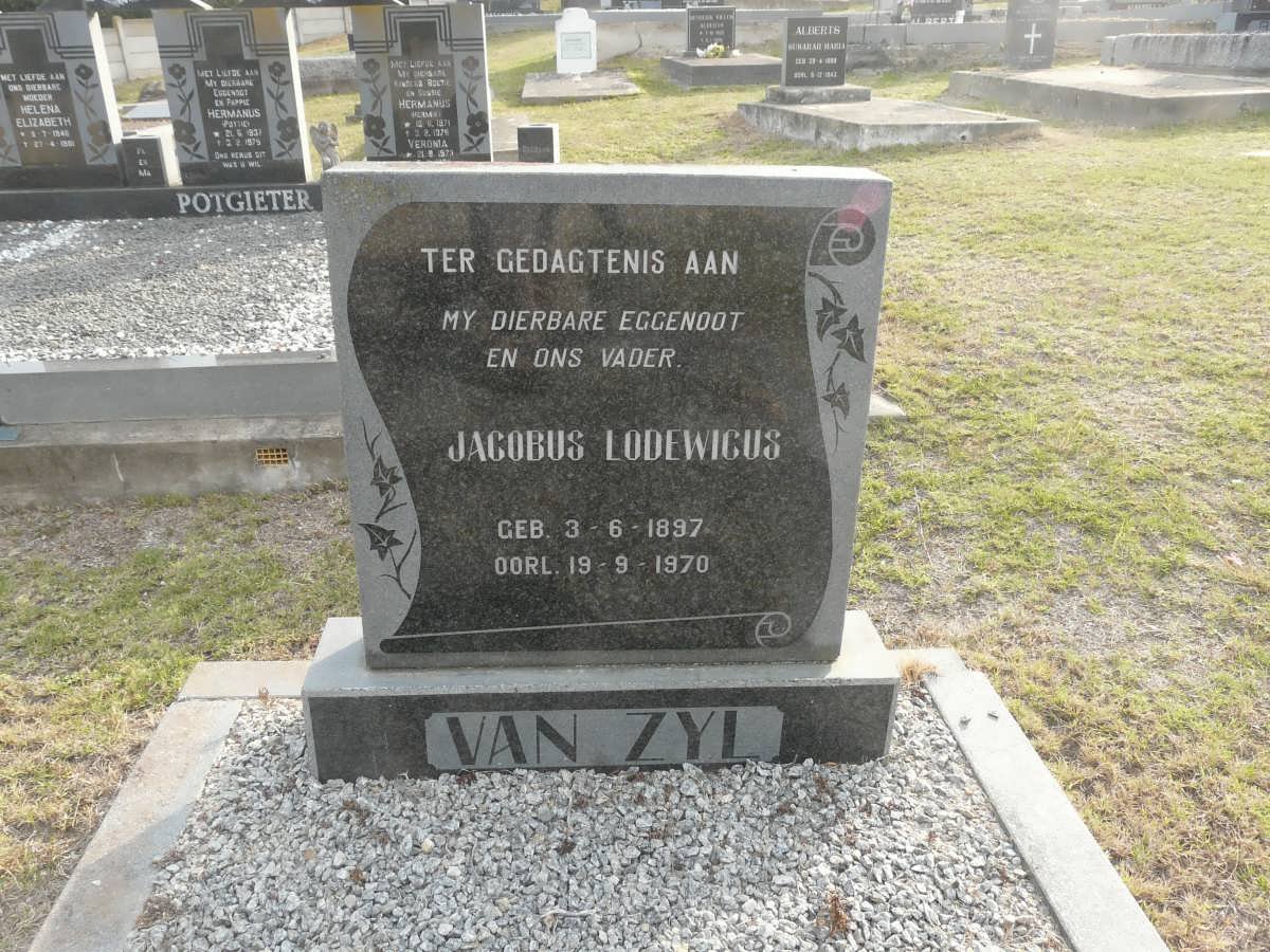 ZYL Jacobus Lodewicus, van 1897-1970