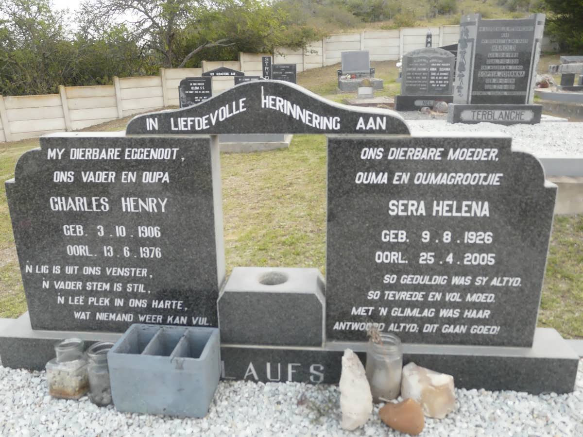 LAUFS Charles Henry 1906-1976 &amp; Sera Helena 1926-2005