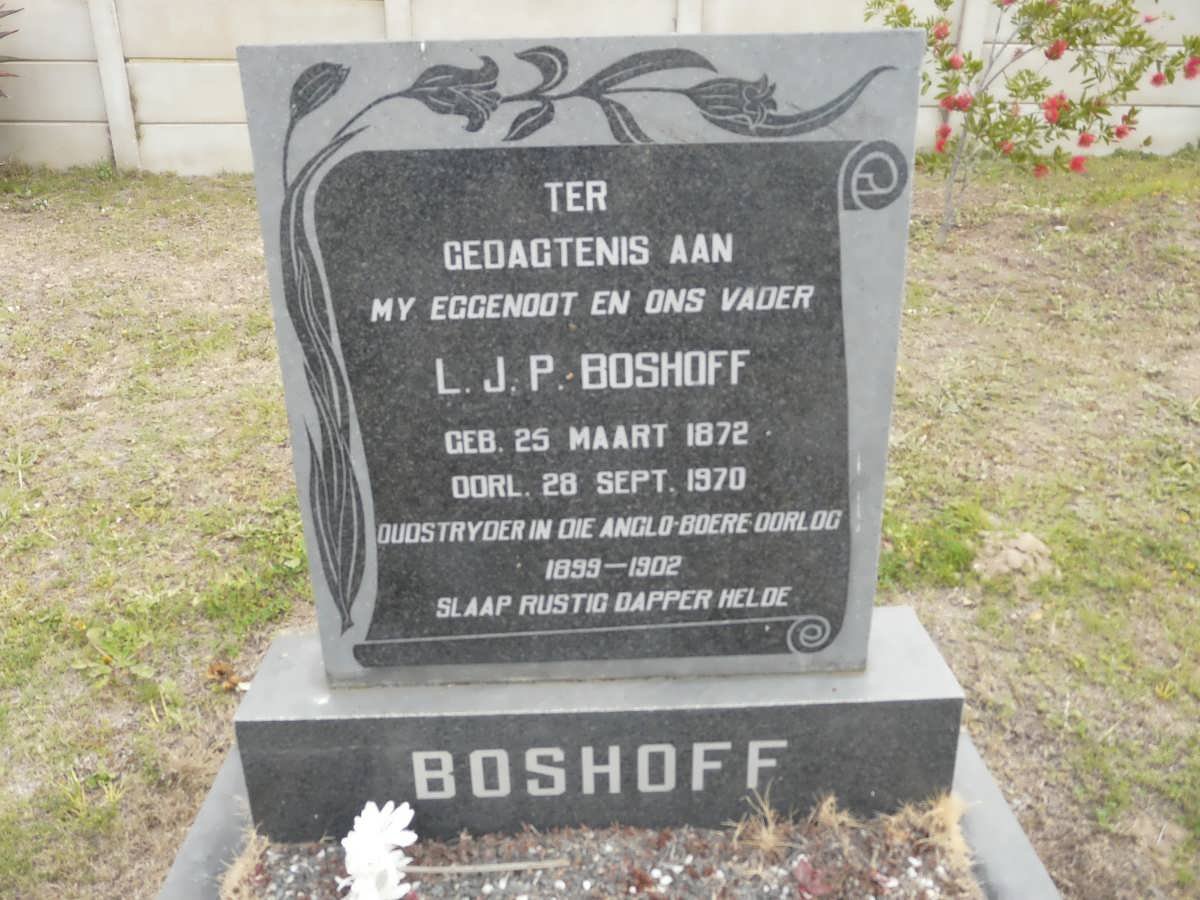 BOSHOFF L.J.P. 1872-1970
