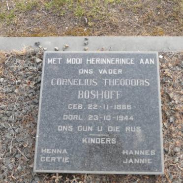 BOSHOFF Cornelius Theodoris 1886-1944