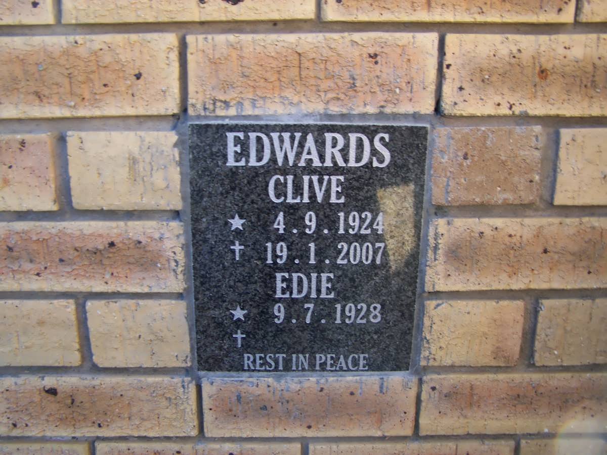 EDWARDS Clive 1924-2007 &amp; Edie 1928-