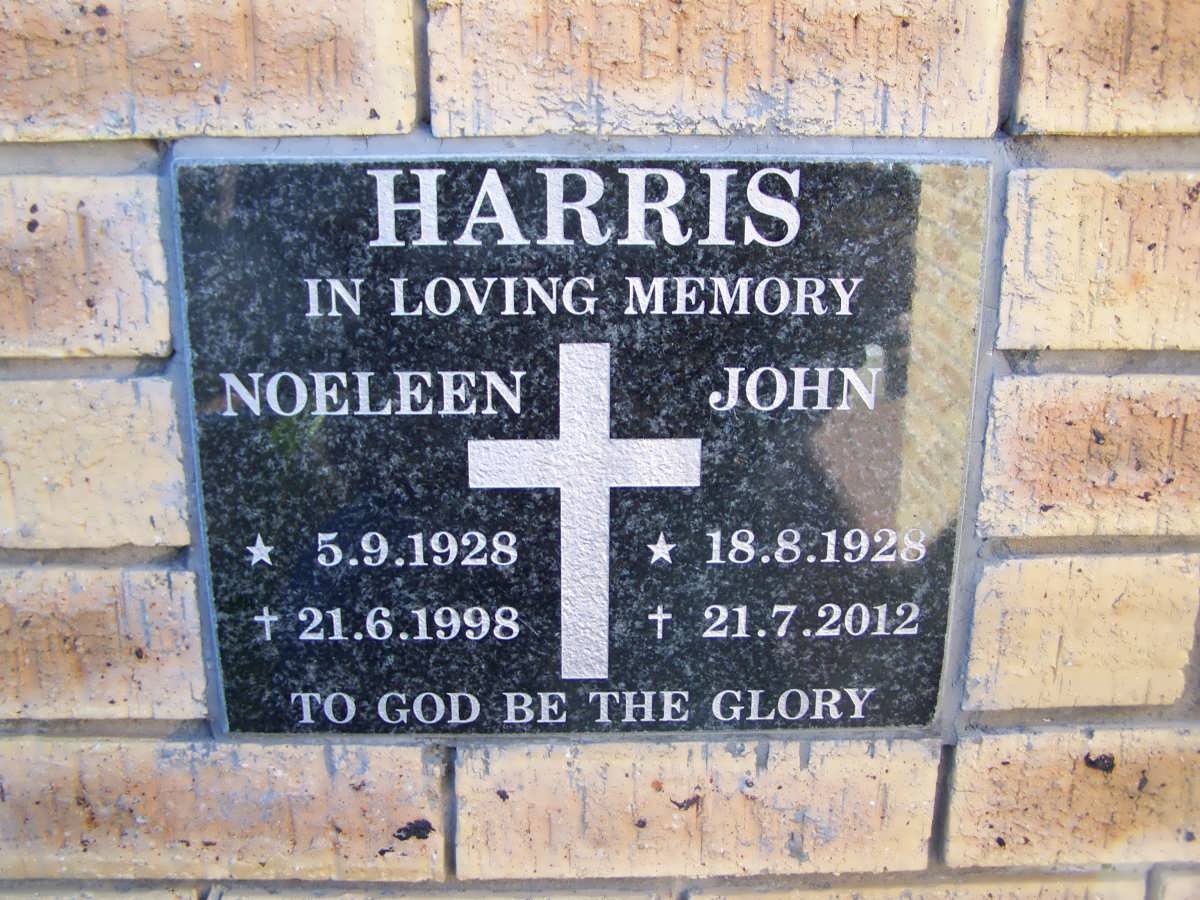 HARRIS John 1928-2012 &amp; Noeleen 1928-1998