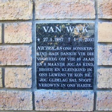 WYK Nicholaas, van 1987-2003