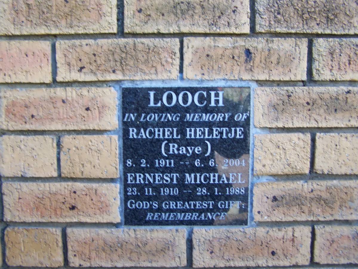 LOOCH Ernest Michael 1910-1988 &amp; Rachel Heletje RAYE 1911-2004