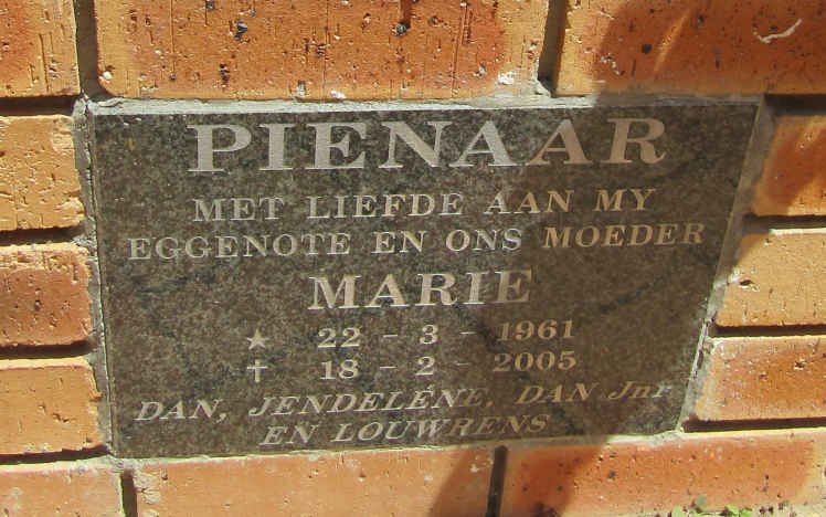 PIENAAR Marie 1961-2005