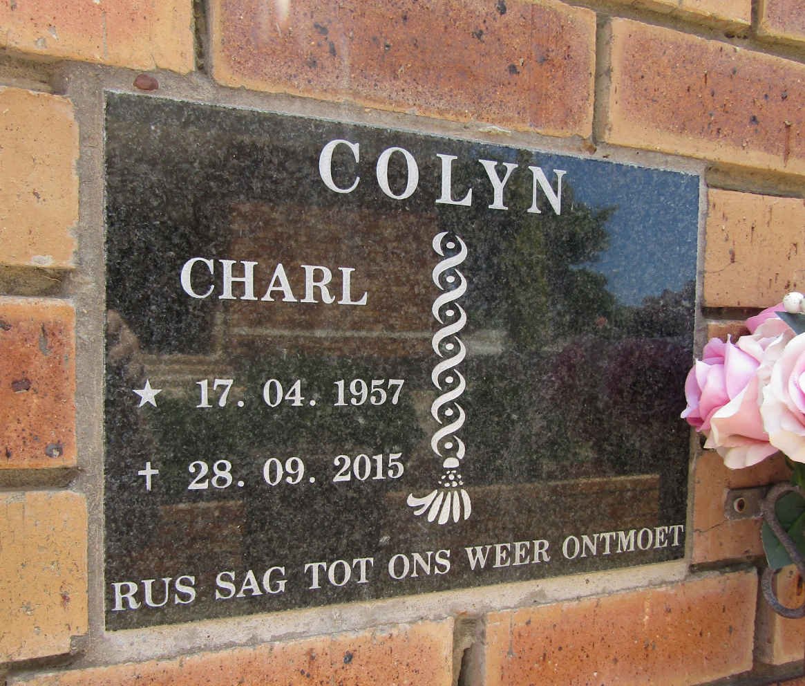 COLYN Charl 1957-2015