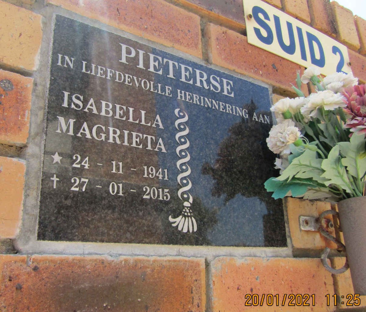 PIETERSE Isabella Magrieta 1941-2015