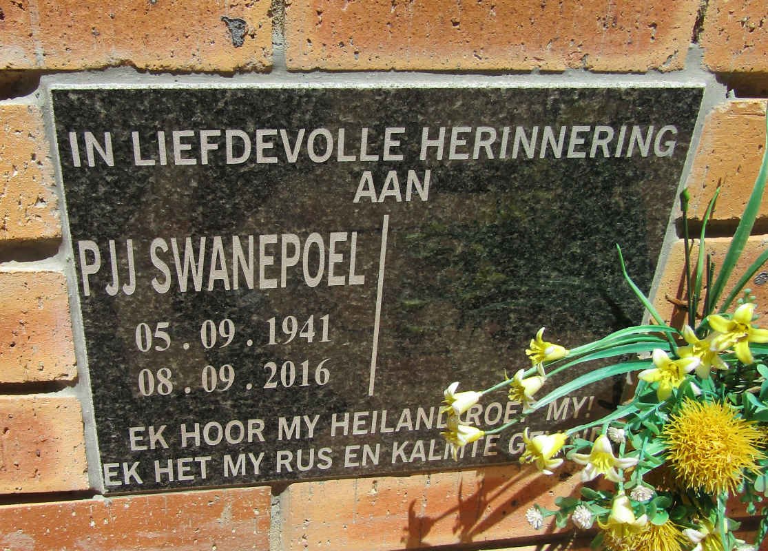SWANEPOEL P.J.J. 1941-2016