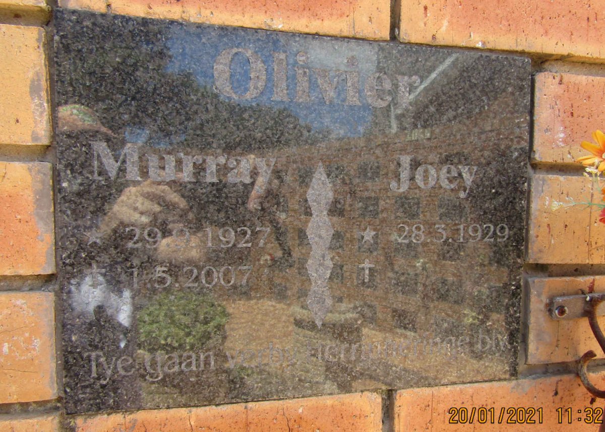 OLIVIER Murray 1927-2007 &amp; Joey 1929-
