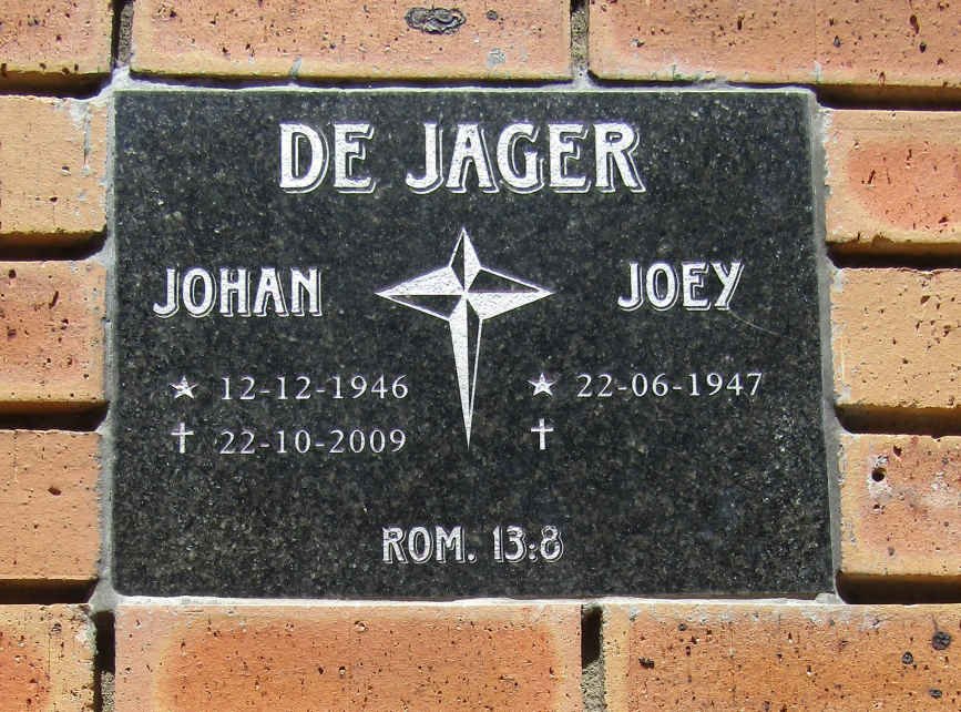 JAGER Johan, de 1946-2009 &amp; Joey 1947-