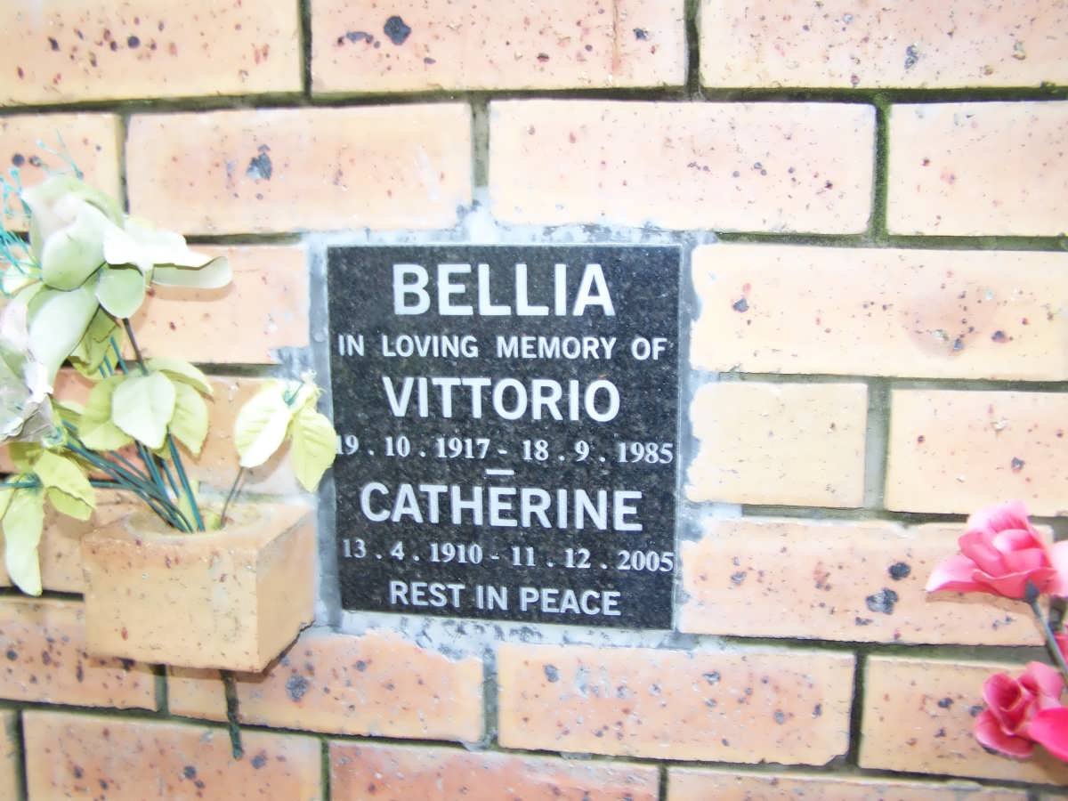 BELLIA Vittorio 1917-1985 &amp; Catherine 1910-2005