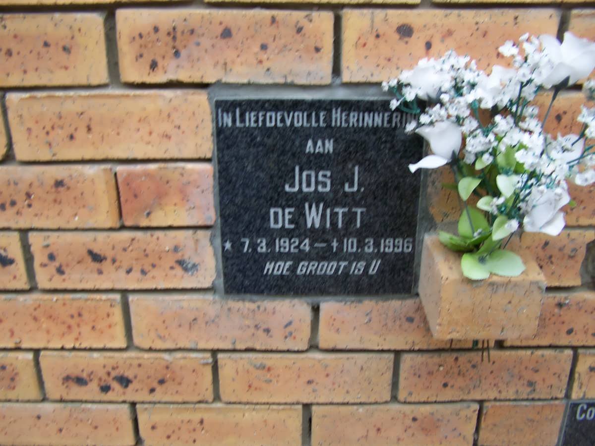WITT Jos J., de 1924-1996